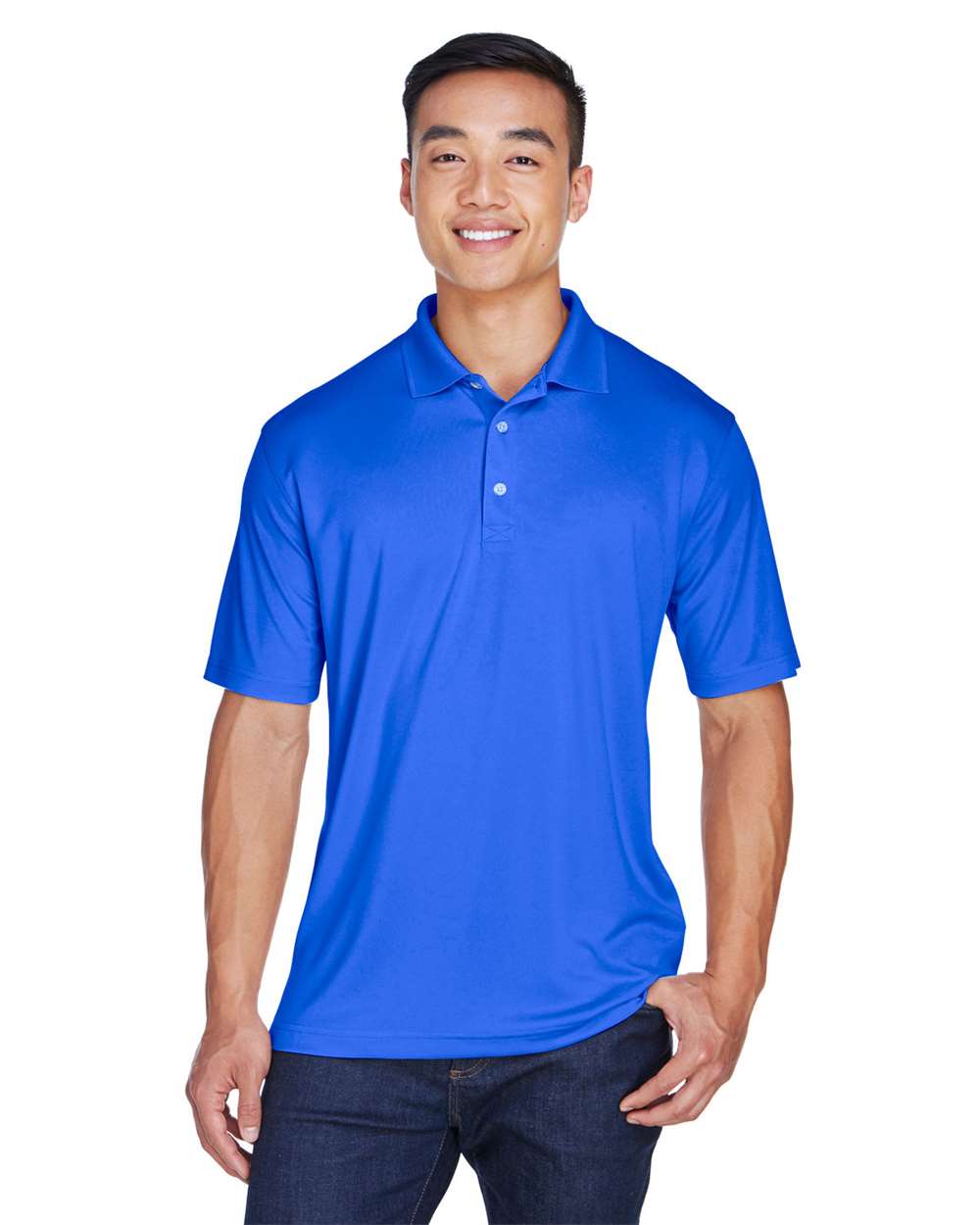 Men's Cool & Dry Sport Polo - OnModelFront - B898E1753 - Royal