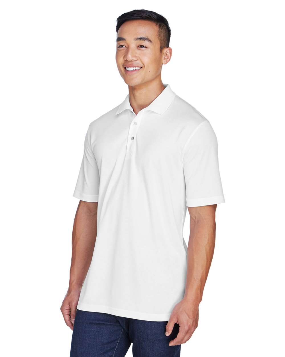 Men's Cool & Dry Sport Polo - OnModelSide - B898E1003 - White