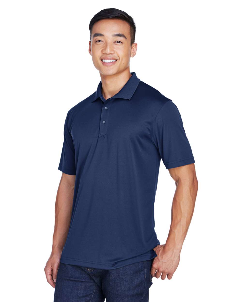 Men's Cool & Dry Sport Polo - OnModelSide - B898E1653 - Navy