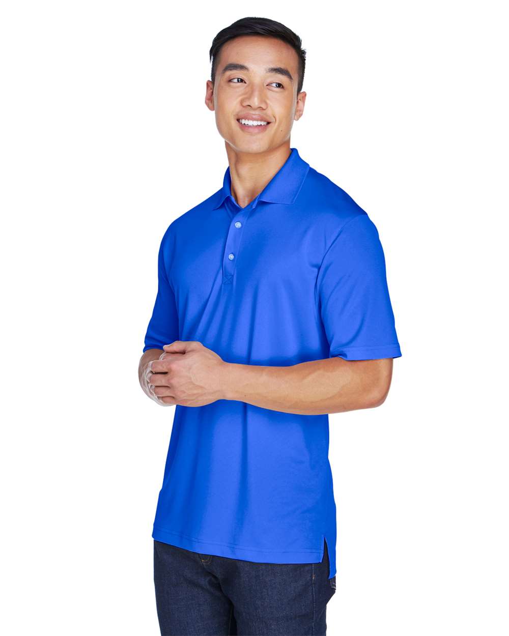 Men's Cool & Dry Sport Polo - OnModelSide - B898E1753 - Royal