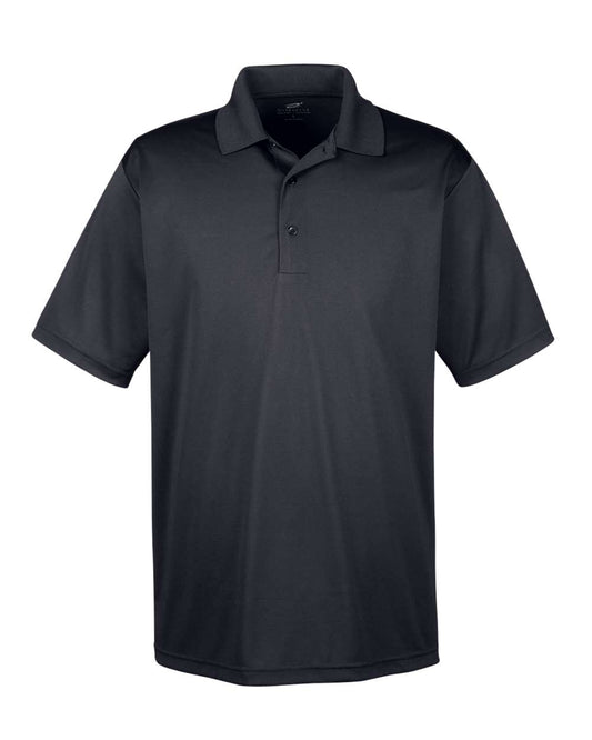 Men's Cool & Dry 8-Star Elite Performance Interlock Polo - Front - B928E1503 - Black