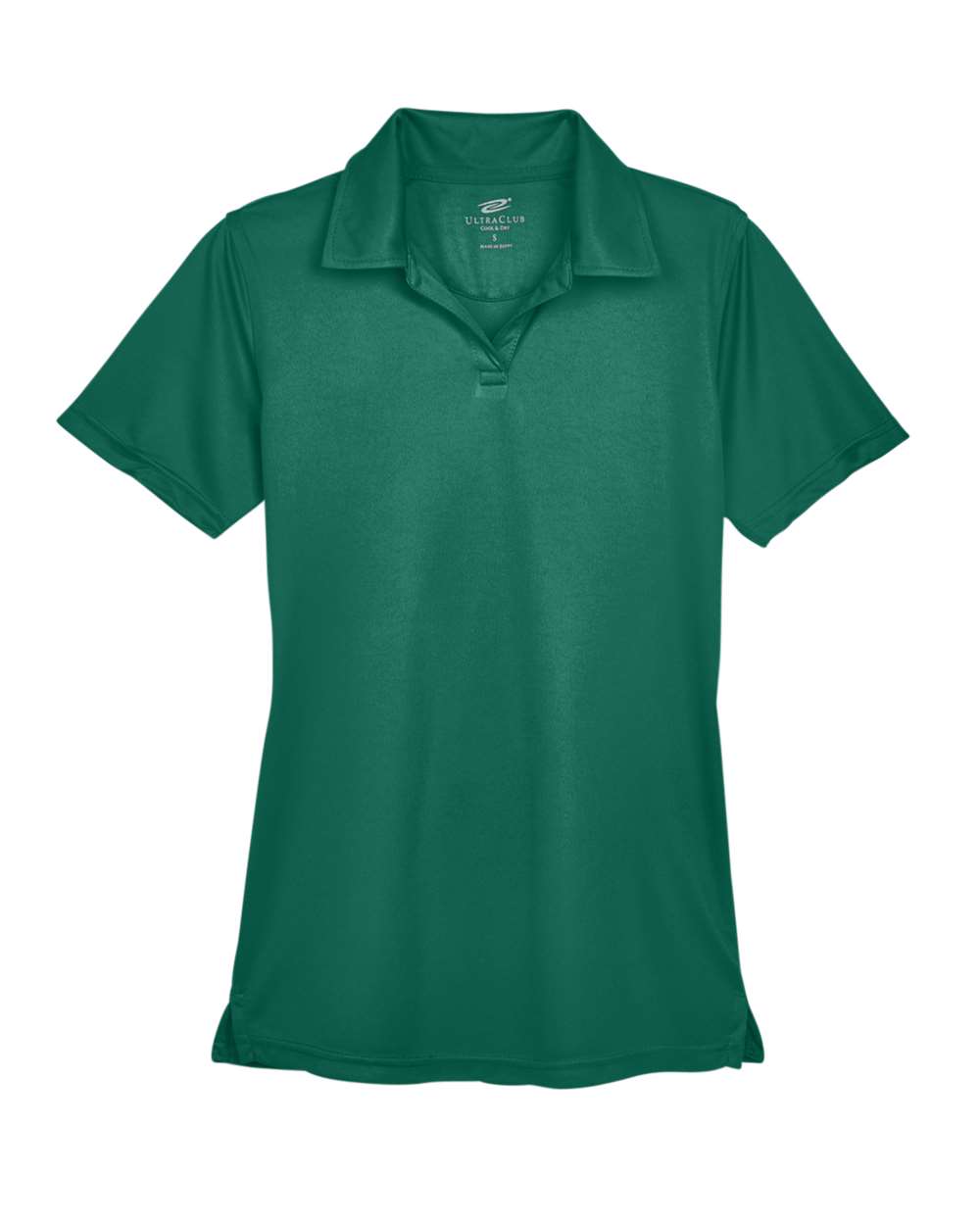 Women's Cool & Dry Sport Performance Interlock Polo - Front - B912E1542 - Forest Green