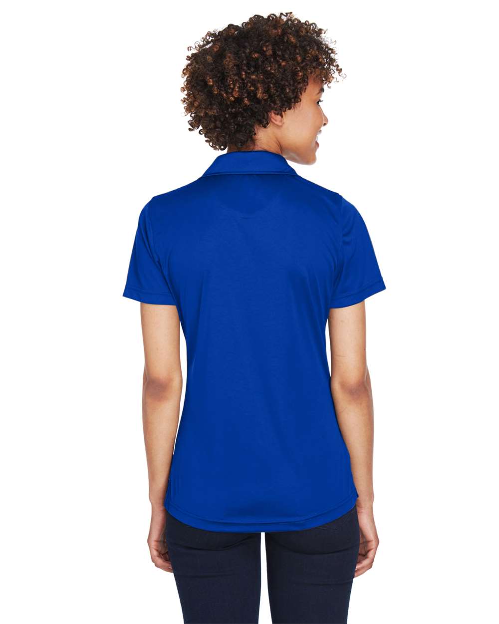 Women's Cool & Dry Sport Performance Interlock Polo - OnModelBack - B912E1752 - Royal