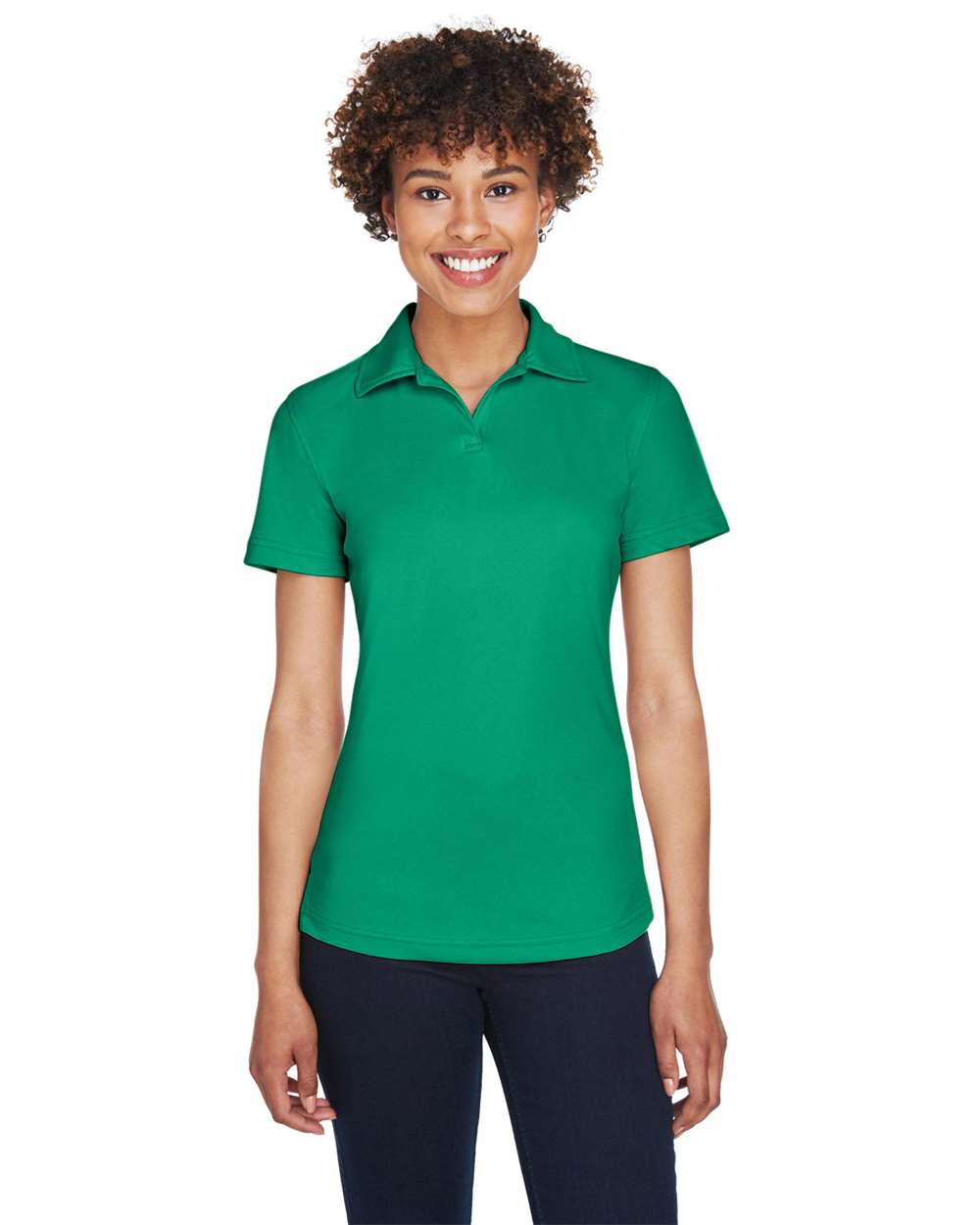 Women's Cool & Dry Sport Performance Interlock Polo - OnModelFront - B912E1602 - Kelly