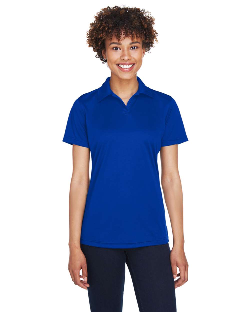 Women's Cool & Dry Sport Performance Interlock Polo - OnModelFront - B912E1752 - Royal