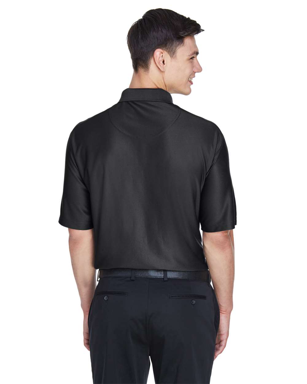 Men's Cool & Dry Elite Performance Polo - OnModelBack - B905E1505 - Black