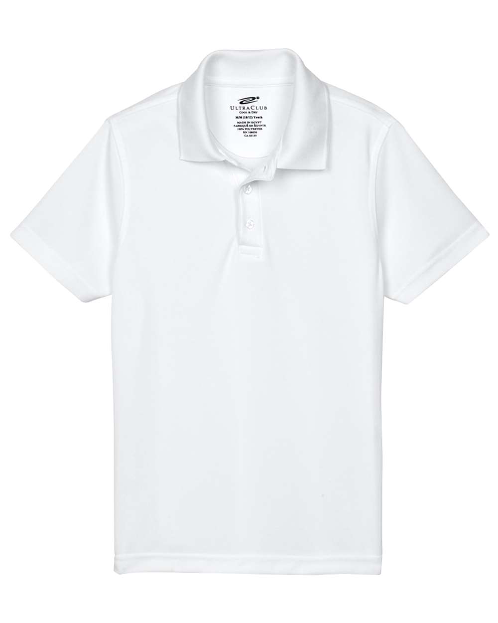 Youth Cool & Dry Mesh Piqué Polo - Front - B887E1003 - White