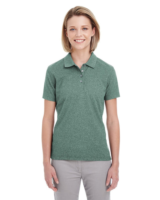 Women's Heathered Pique Polo - styleImage
