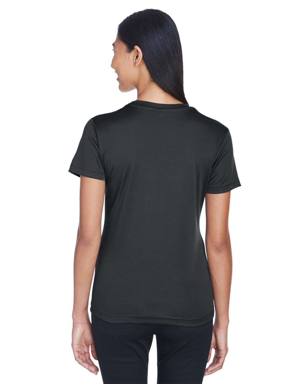 Women's Cool and Dry Performance T-Shirt - OnModelBack - B933E1503 - Black