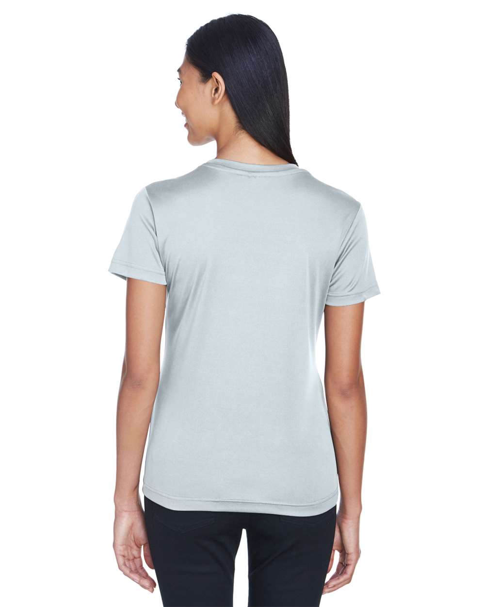 Women's Cool and Dry Performance T-Shirt - OnModelBack - B933E1593 - Grey