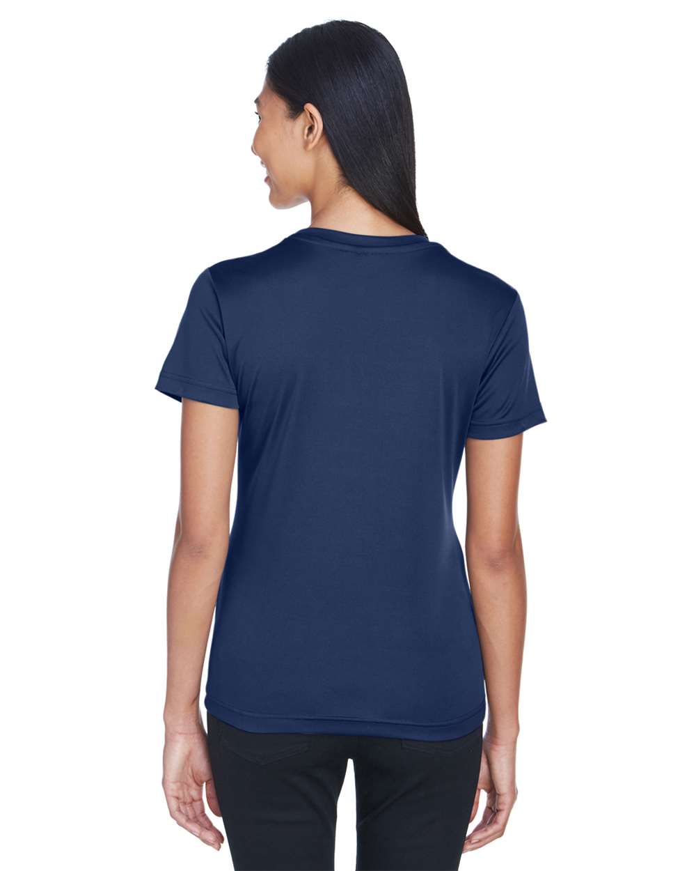 Women's Cool and Dry Performance T-Shirt - OnModelBack - B933E1653 - Navy
