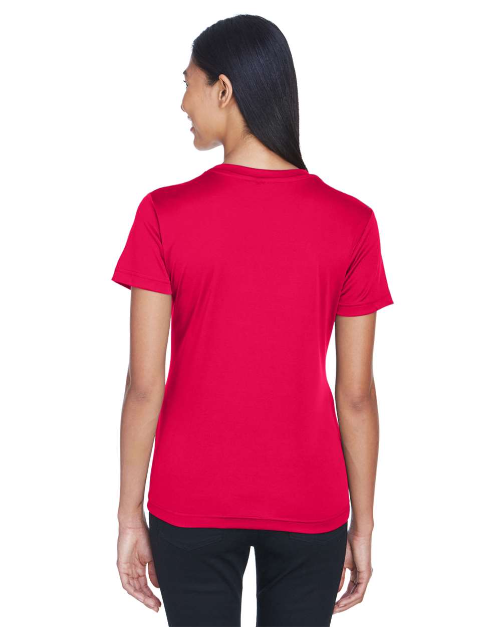 Women's Cool and Dry Performance T-Shirt - OnModelBack - B933E1703 - Red