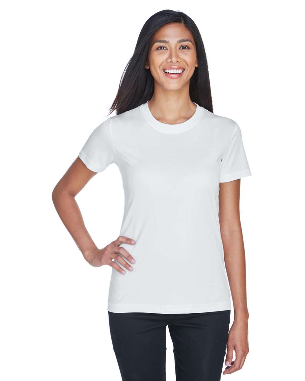 Women's Cool and Dry Performance T-Shirt - OnModelFront - B933E1003 - White