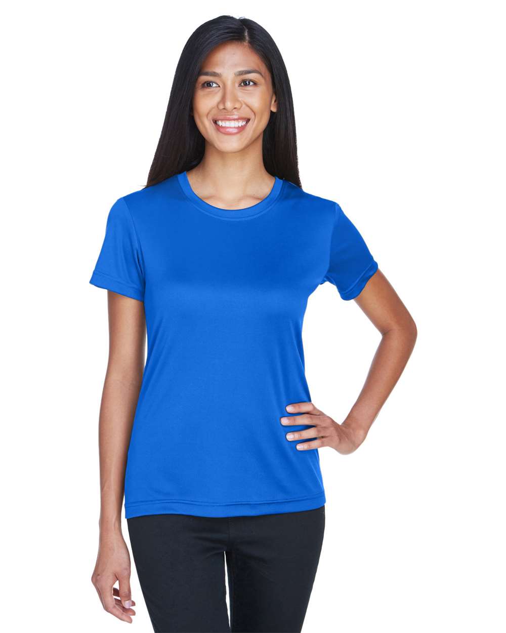 Women's Cool and Dry Performance T-Shirt - OnModelFront - B933E1753 - Royal