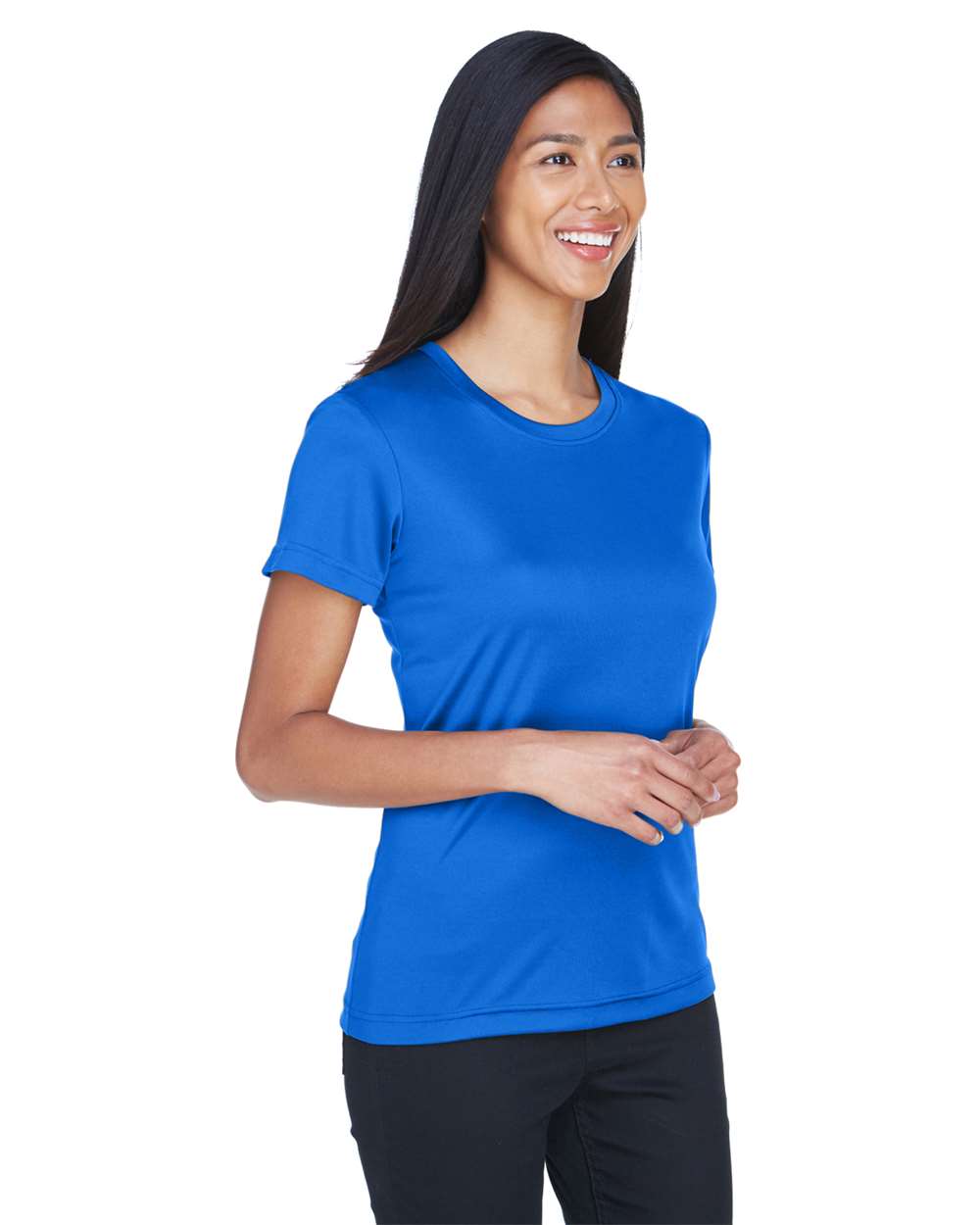 Women's Cool and Dry Performance T-Shirt - OnModelSide - B933E1753 - Royal