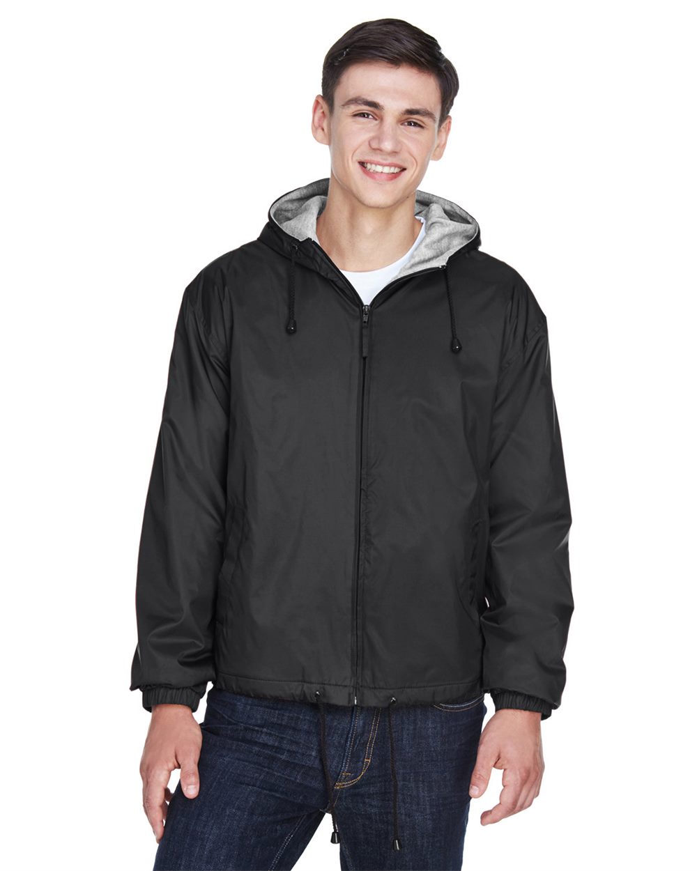 Unisex Fleeced Lined Hooded Jacket - styleImage