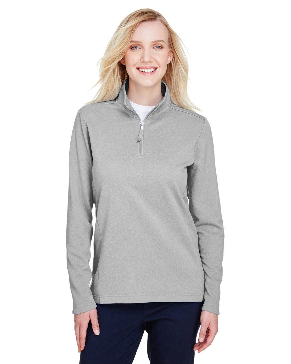 Women's Coastal Pique Fleece Quarter-Zip Pullover - styleImage