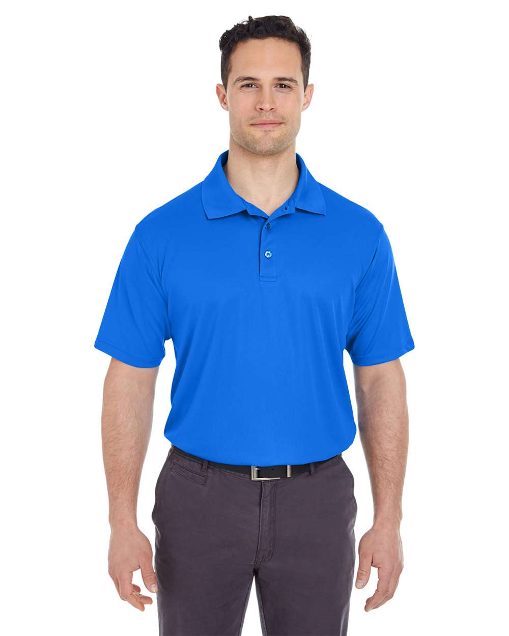 Men's Tall Cool & Dry Mesh Piqué Polo - OnModelFront - B886E1756 - Royal