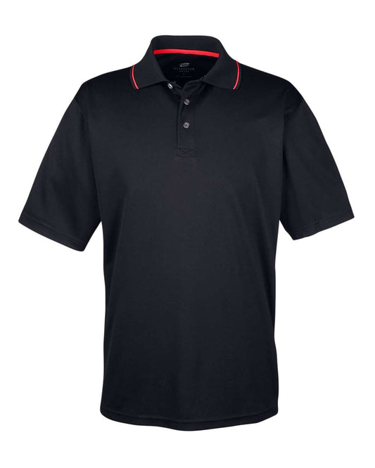 Men's Cool & Dry Sport Two-Tone Polo - Front - B901E1703 - Black/ Red