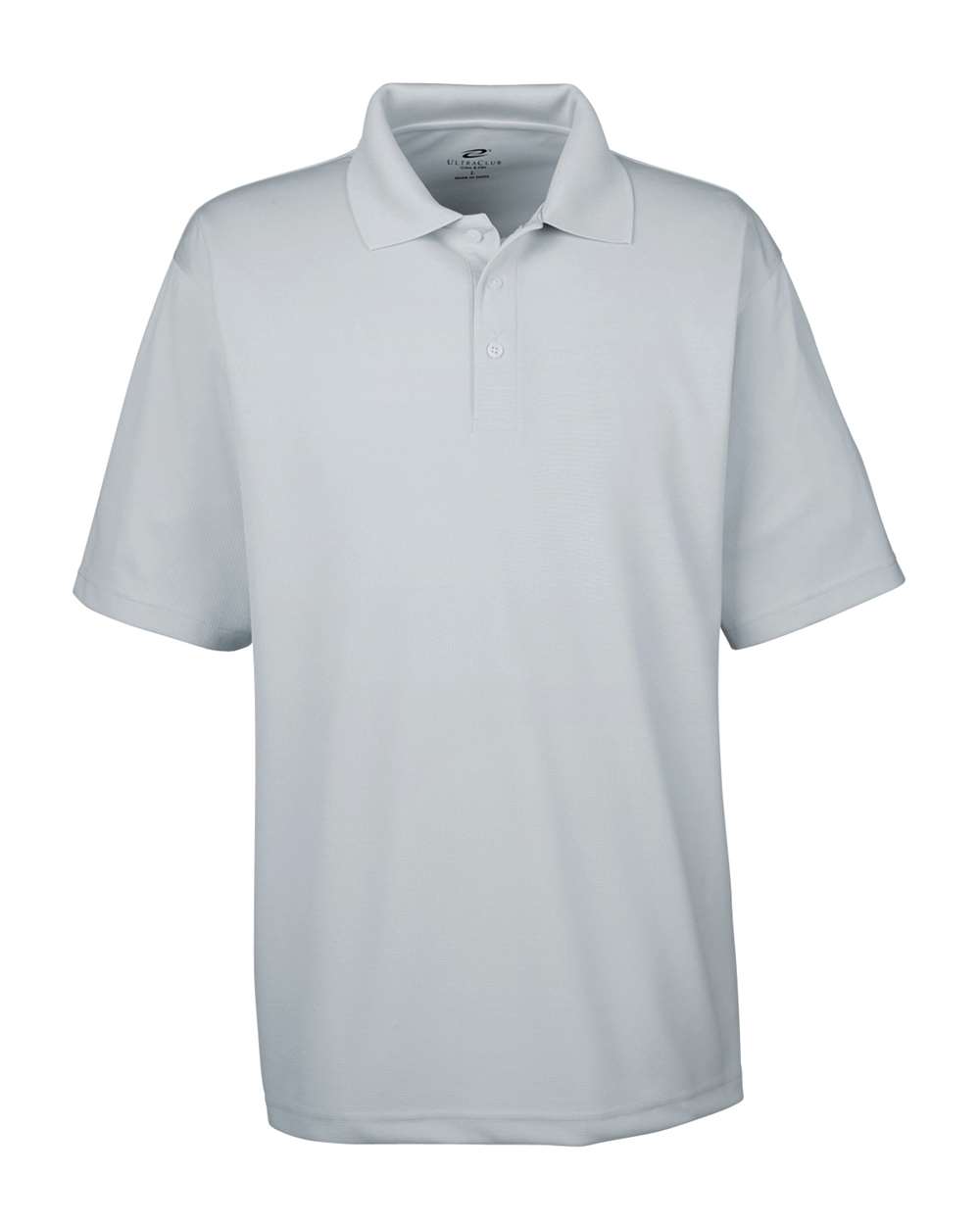 Men's Cool & Dry Stain-Release Performance Polo - Front - B914E1353 - Silver