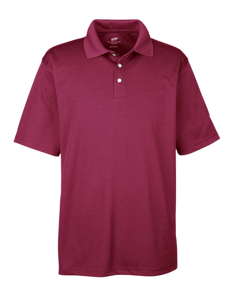 Men's Cool & Dry Stain-Release Performance Polo - Front - B914E1533 - Maroon
