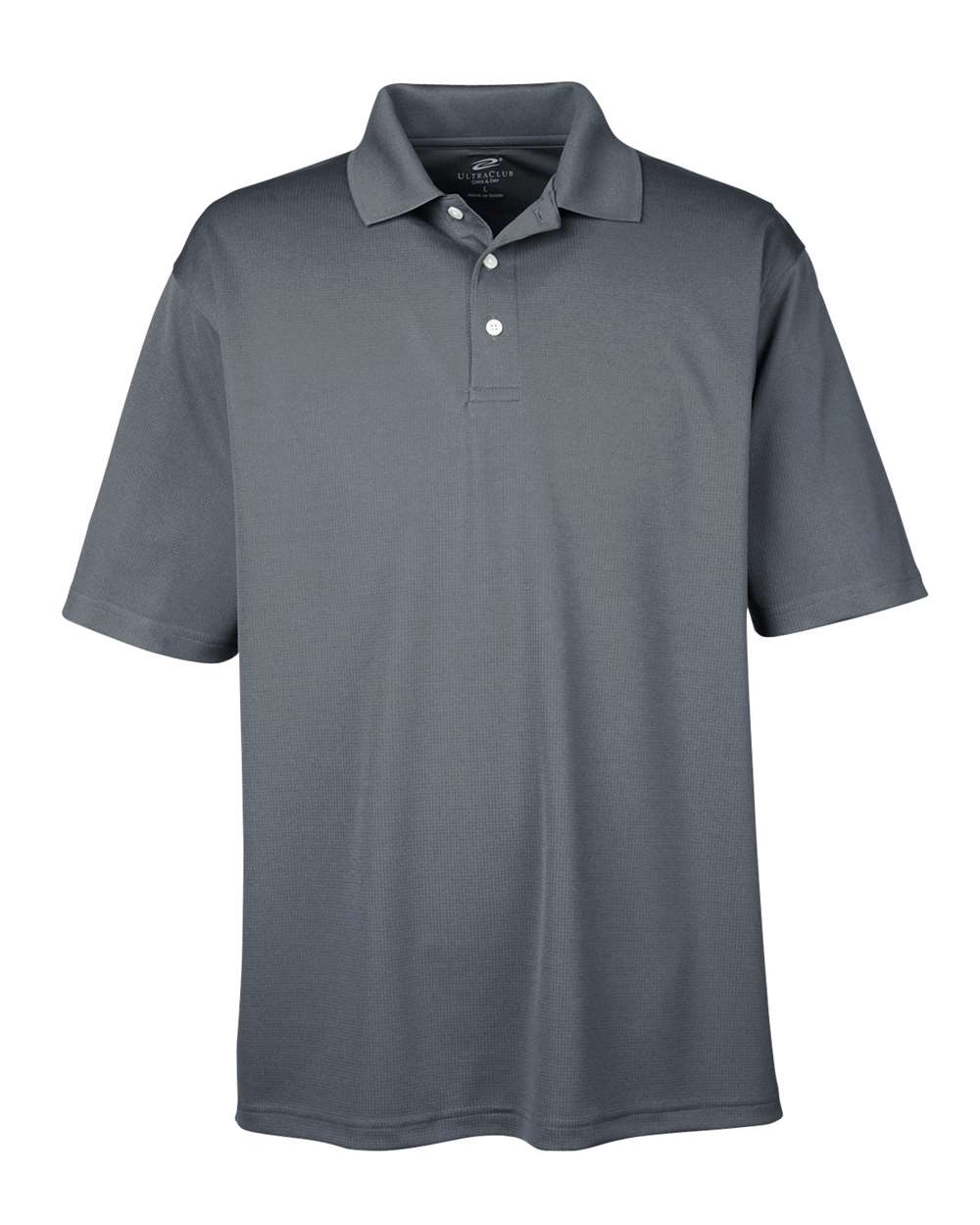 Men's Cool & Dry Stain-Release Performance Polo - Front - B914E1623 - Charcoal