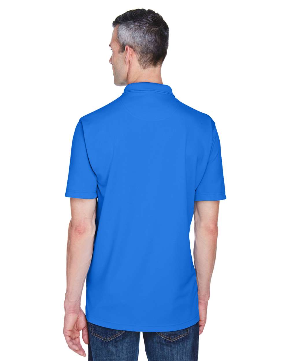 Men's Cool & Dry Stain-Release Performance Polo - OnModelBack - B914E1113 - Royal