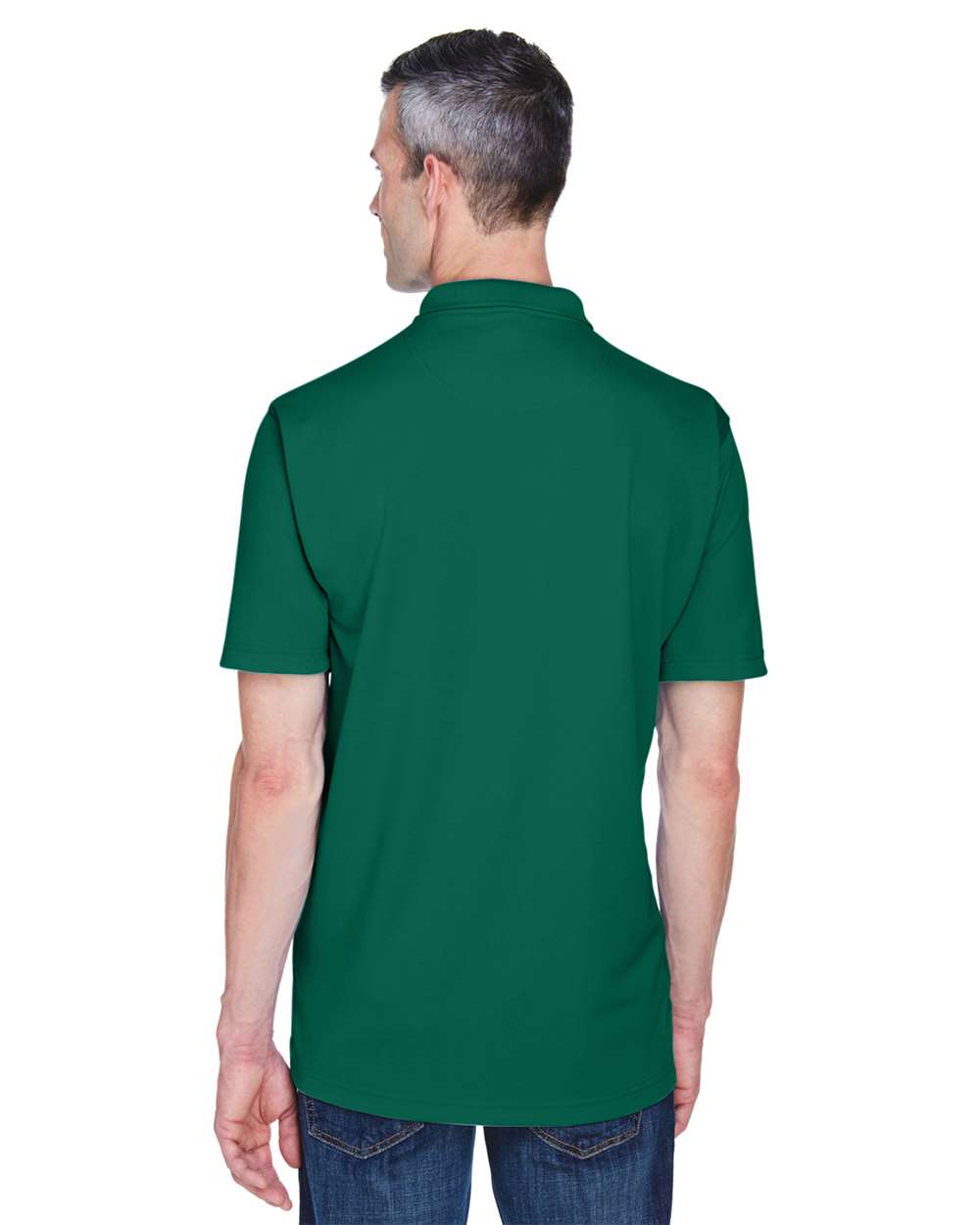Men's Cool & Dry Stain-Release Performance Polo - OnModelBack - B914E1543 - Forest Green