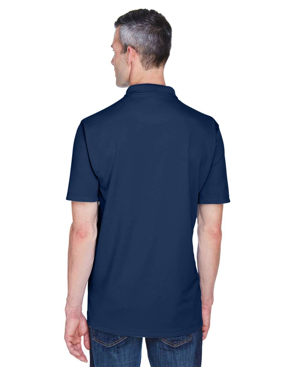 Men's Cool & Dry Stain-Release Performance Polo - OnModelBack - B914E1653 - Navy