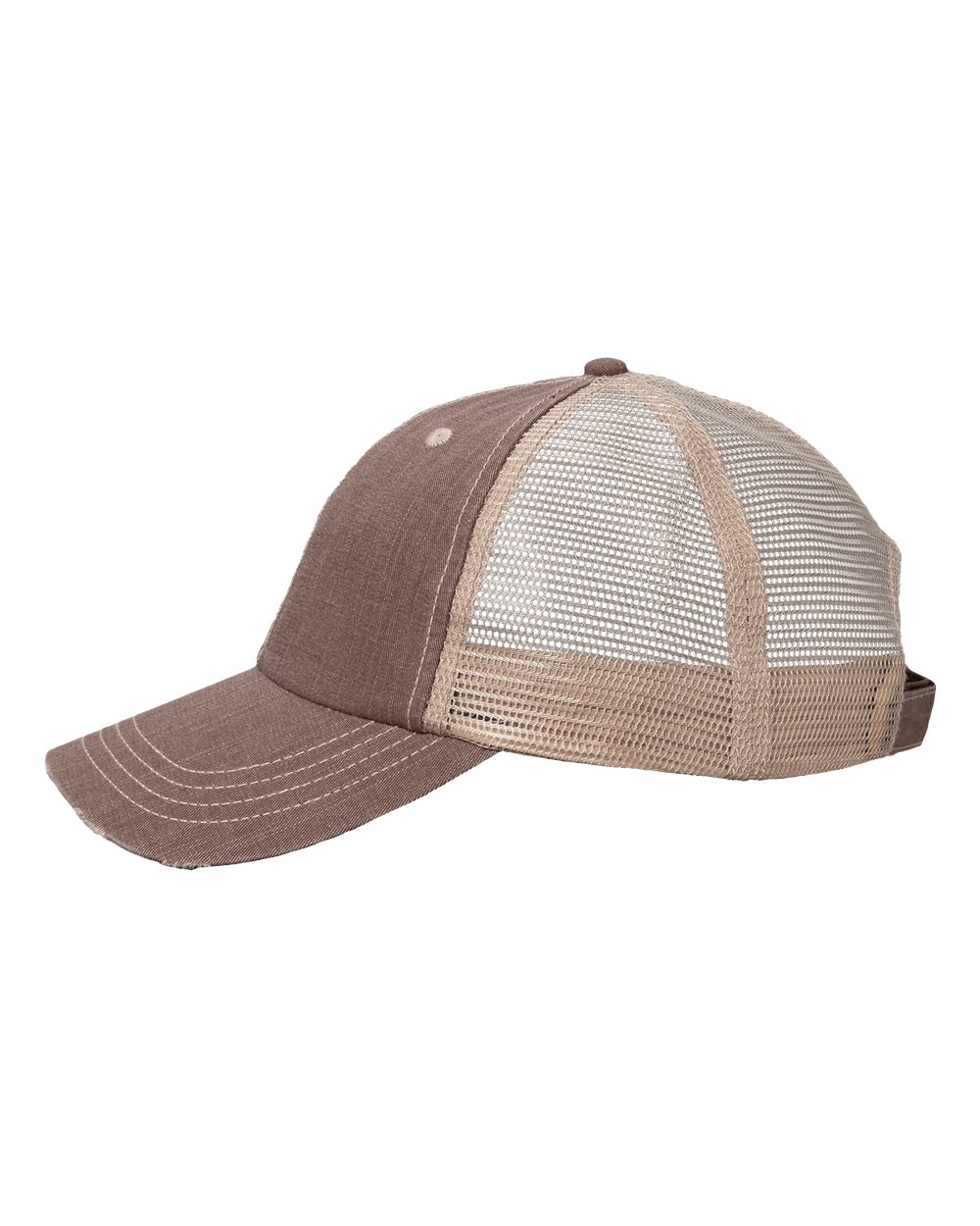 Contrast Stitch Cap - DirectSide - B30795600 - Brown/ Khaki