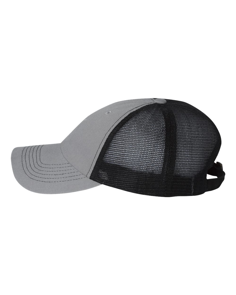Contrast-Stitch Mesh-Back Cap - Side - B82695350 - Grey/ Black