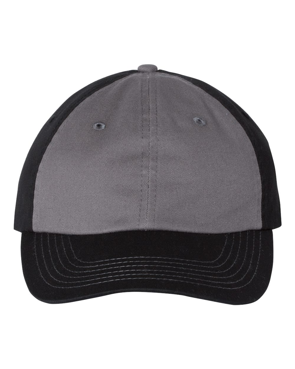 Bio-Washed Classic Dad Hat - Front - B28295100 - Charcoal/ Black