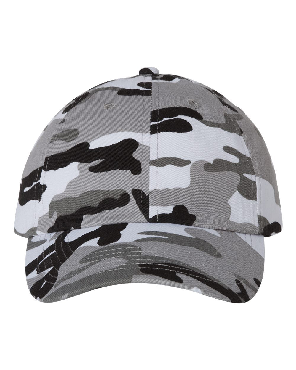 Bio-Washed Classic Dad Hat - Front - B28295360 - Grey Camo