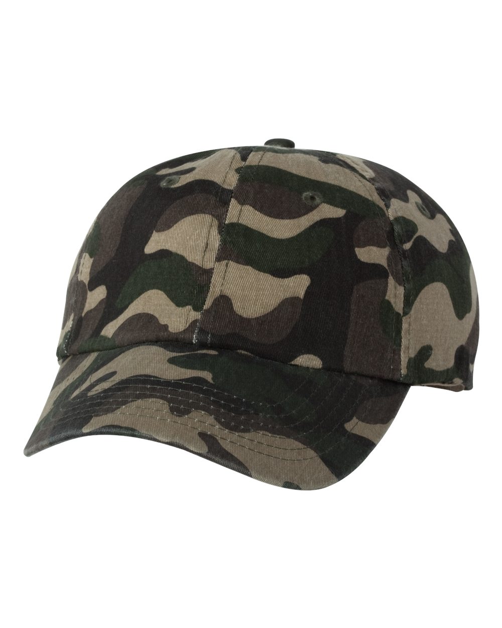 Bio-Washed Classic Dad Hat - Front - B28295620 - Green Camo