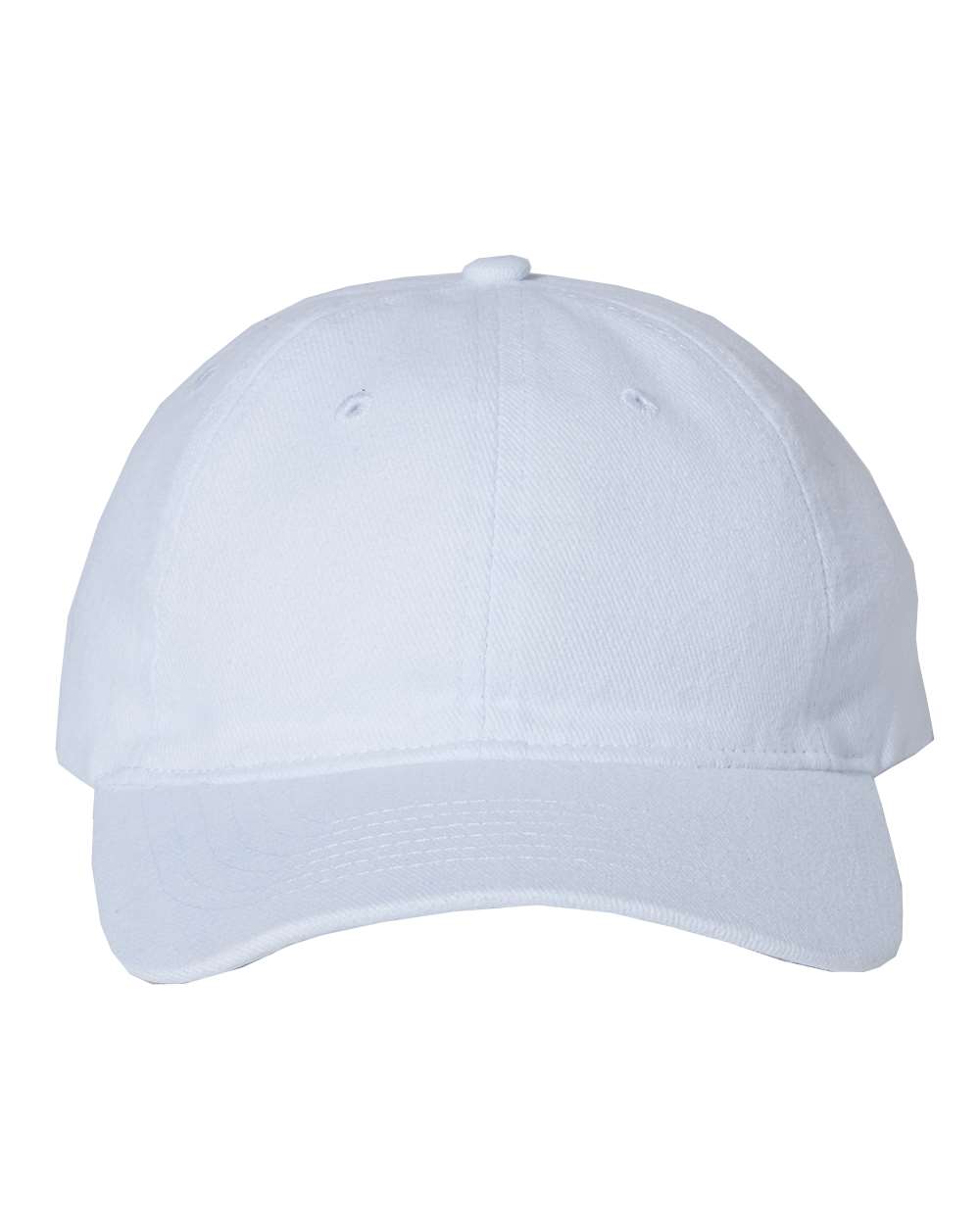 Heavy Brushed Twill Unstructured Cap - Front - B29395000 - White