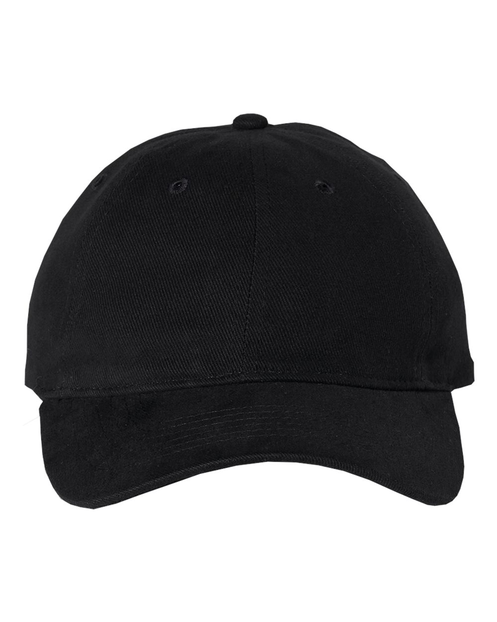 Heavy Brushed Twill Unstructured Cap - Front - B29395500 - Black