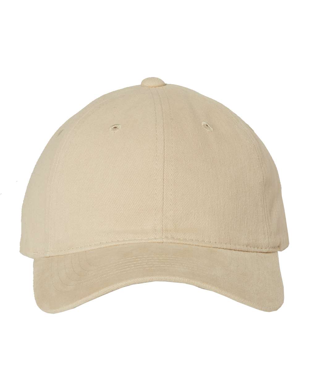 Heavy Brushed Twill Unstructured Cap - Front - B29395770 - Khaki