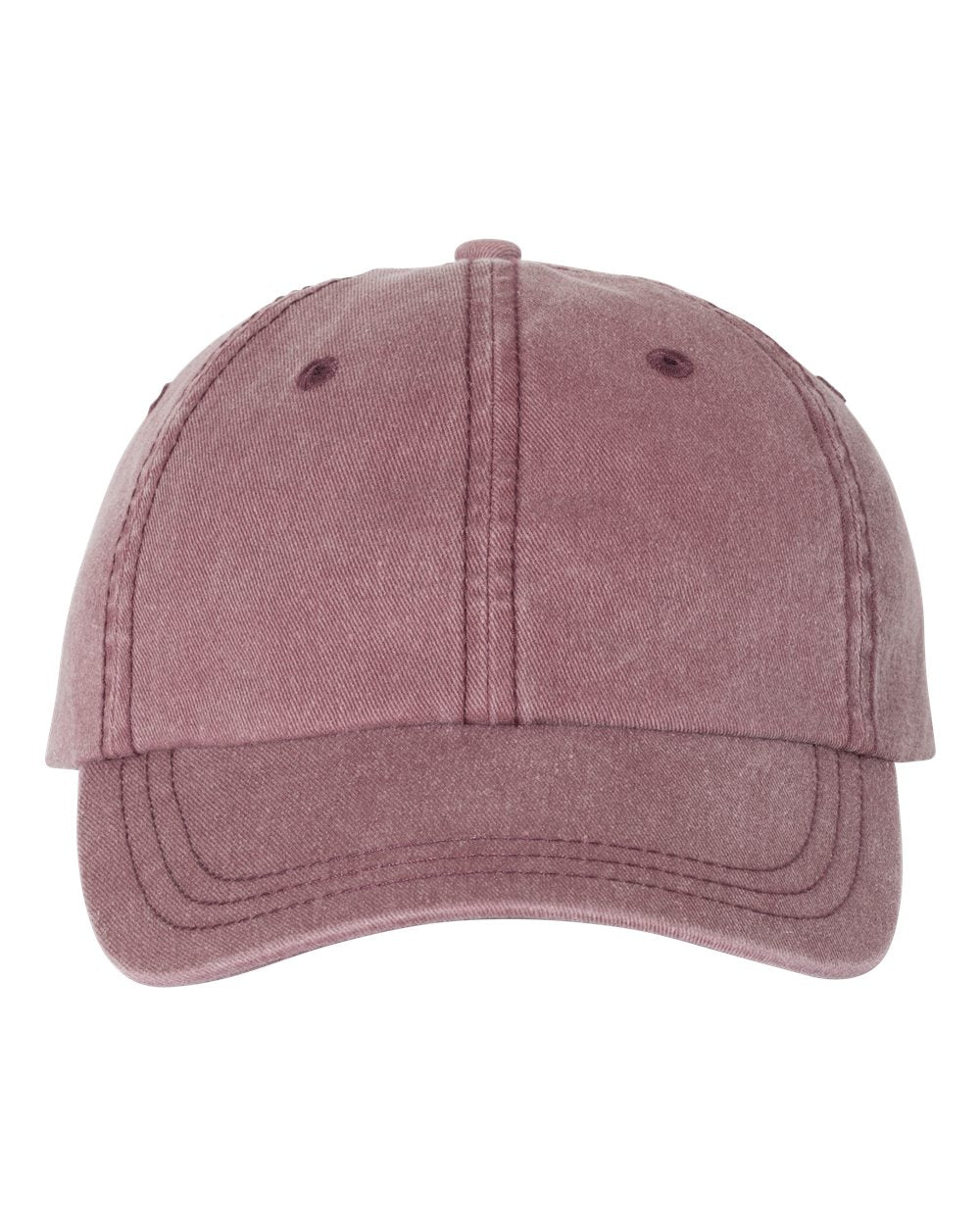 Pigment-Dyed Cap - Front - B49995530 - Maroon