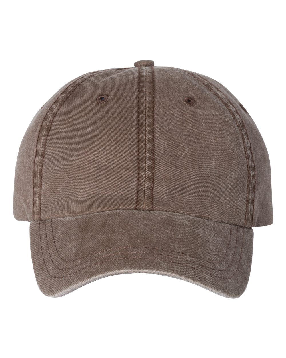 Pigment-Dyed Cap - Front - B49995550 - Brown