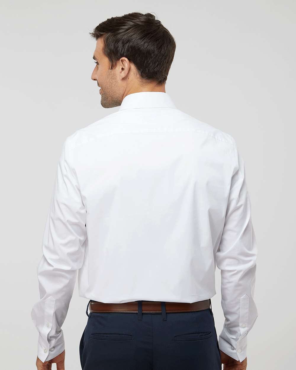 Men's Stainshield Essential Shirt - OnModelBack - B55397008 - White