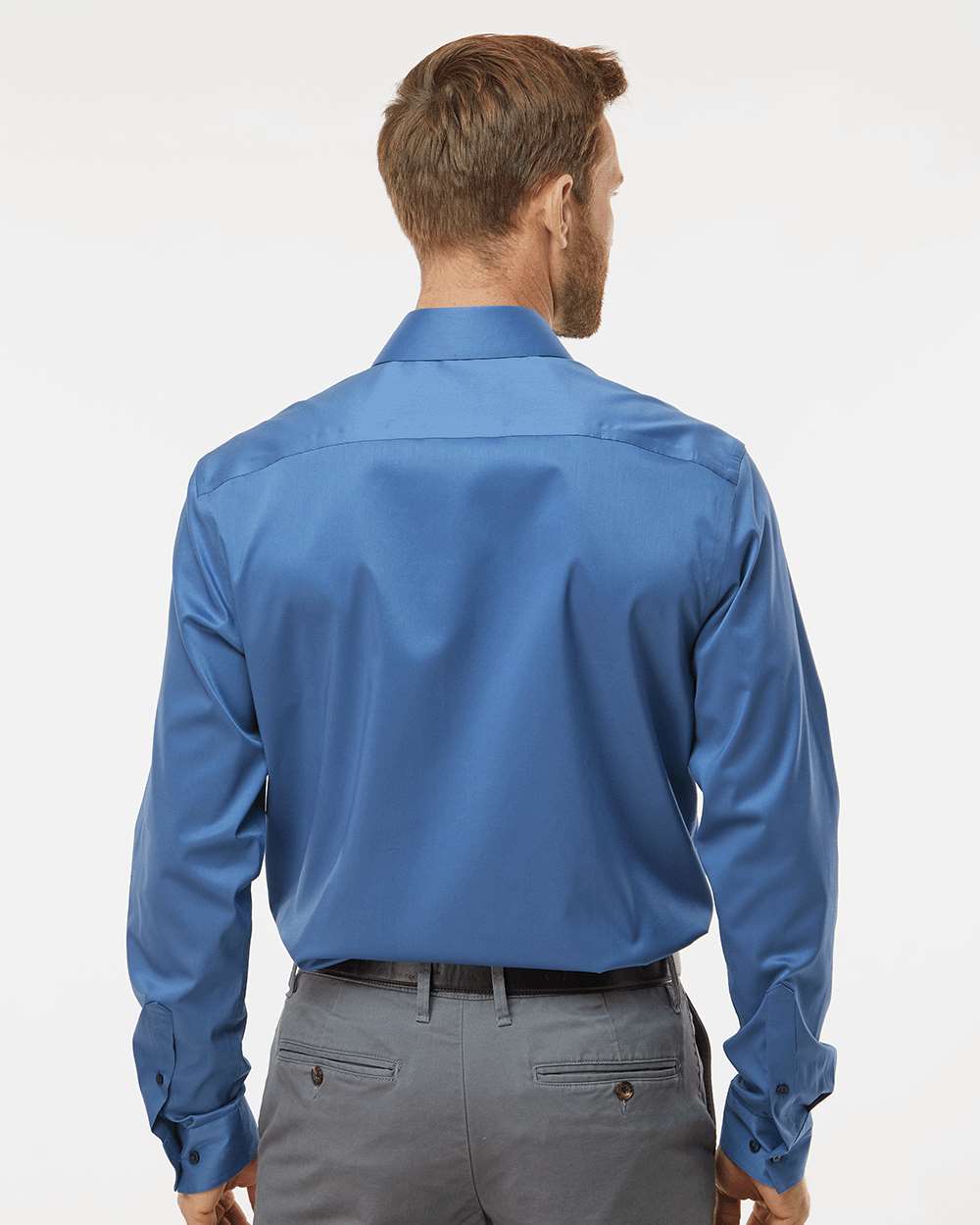 Men's Ultra Wrinkle Free Shirt - OnModelBack - B55497103 - Smokey Blue