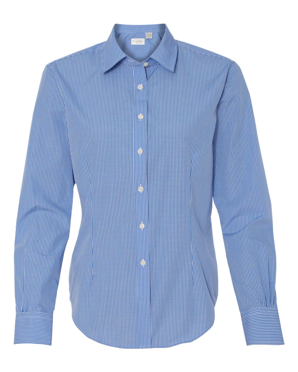 Women's Gingham Check Shirt - Front - B41597257 - Periwinkle