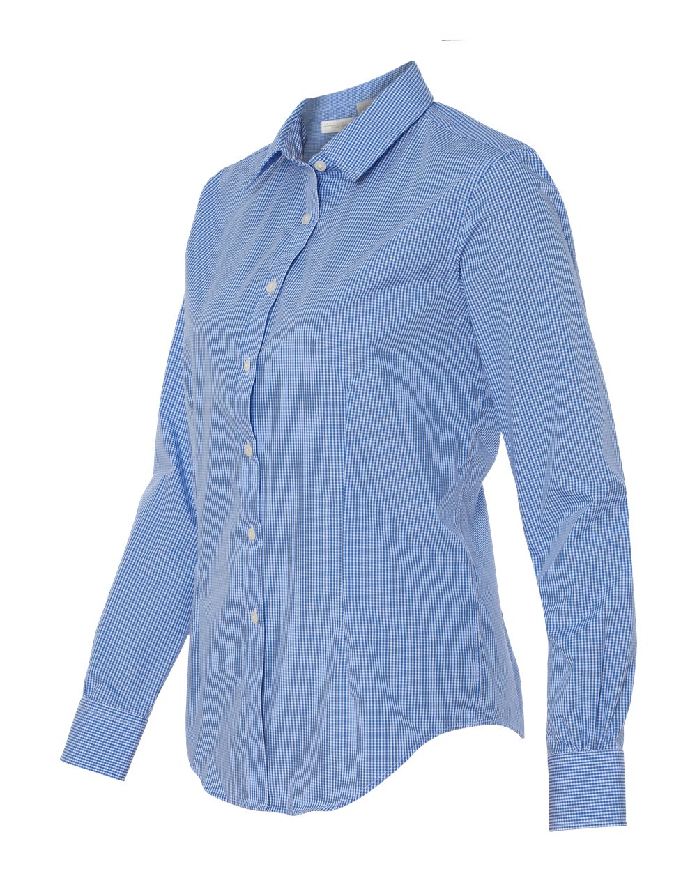 Women's Gingham Check Shirt - Side - B41597257 - Periwinkle