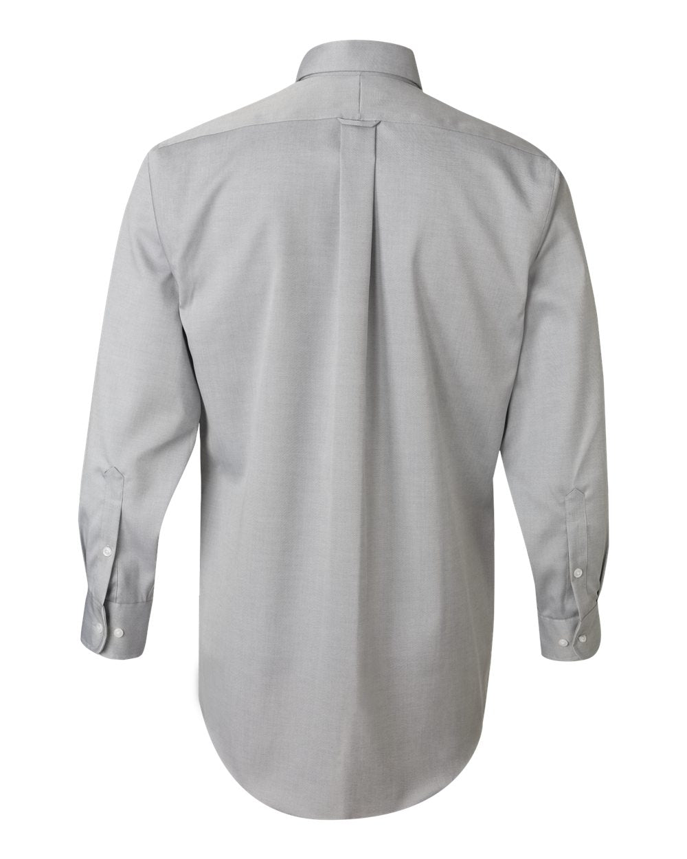 Men's Non-Iron Pinpoint Oxford Shirt - Back - B43497353 - French Grey