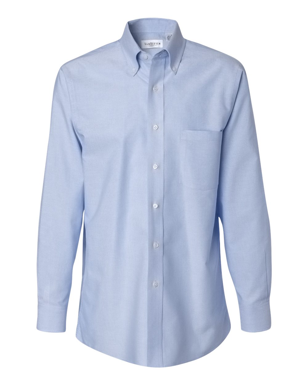 Men's Oxford Shirt - Front - B46397258 - Light Blue