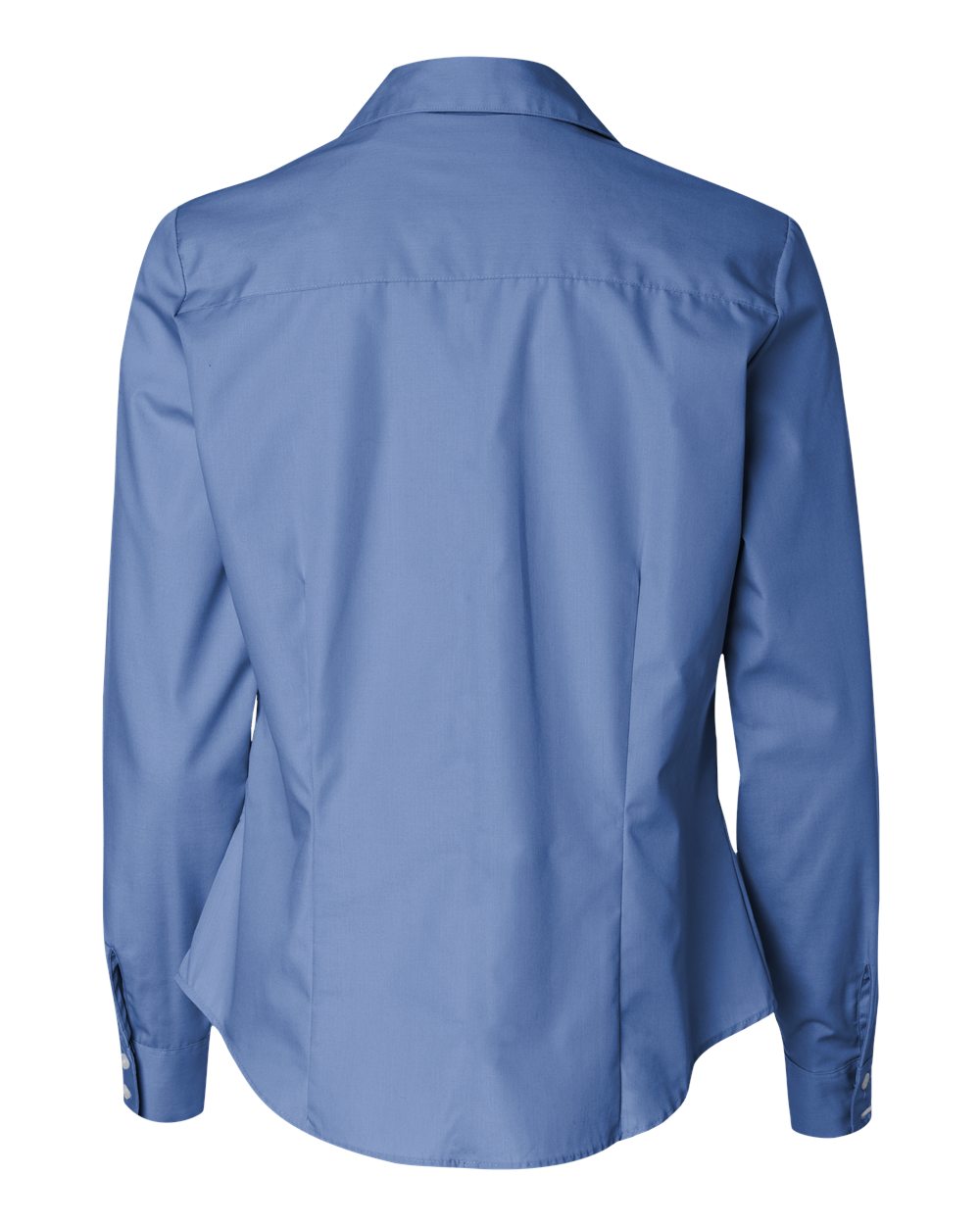 Women's Silky Poplin Shirt - Back - B49497572 - Periwinkle