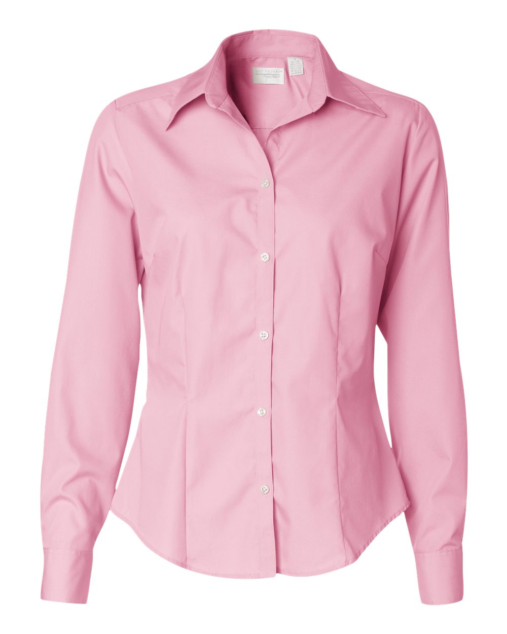 Women's Silky Poplin Shirt - Front - B49497303 - Pink