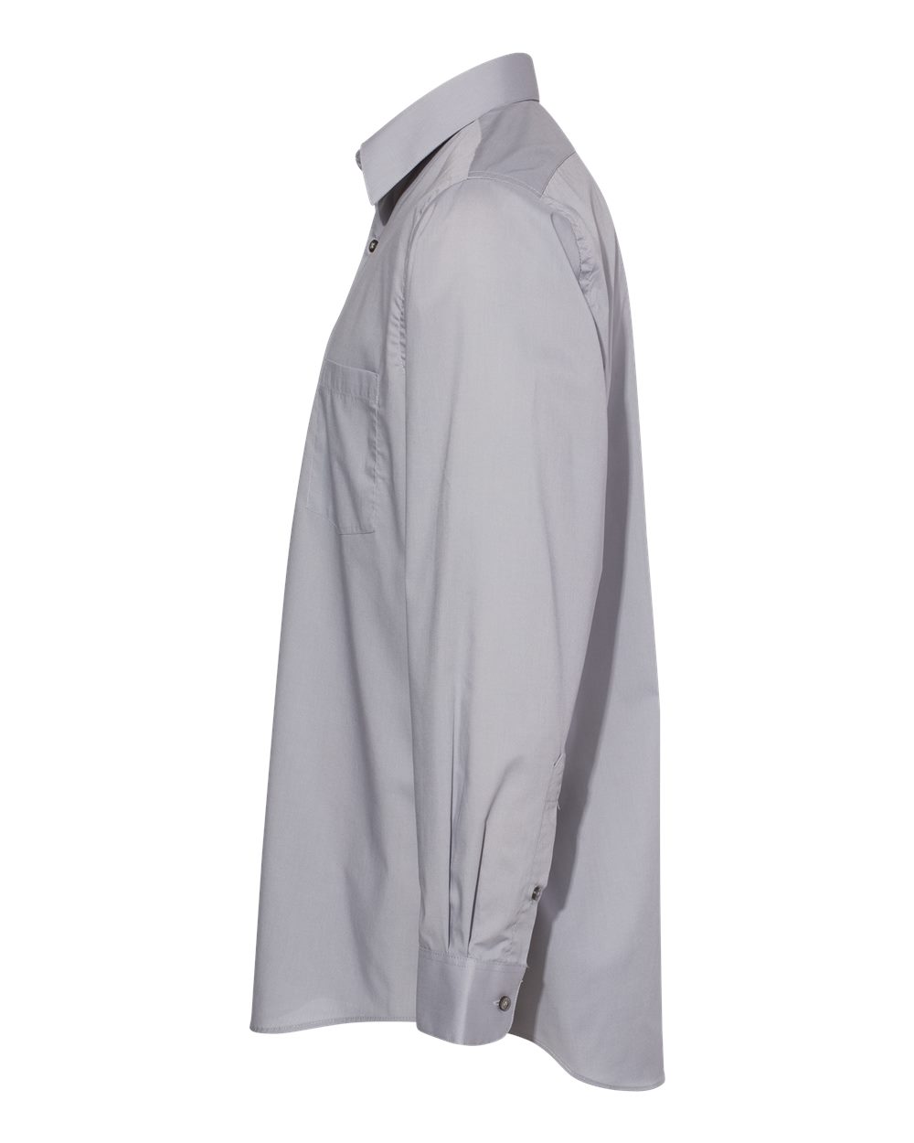 Men's Broadcloth Point Collar Solid Shirt - DirectSide - B48897353 - Grey