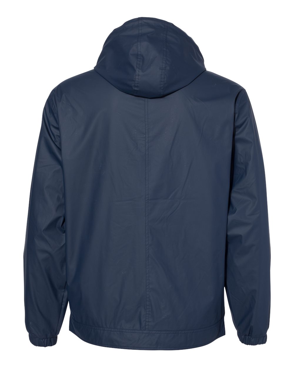 Unisex Vintage Hooded Rain Jacket - Back - B04452652 - Navy