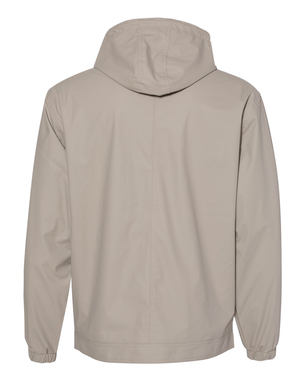 Unisex Vintage Hooded Rain Jacket - Back - B04452772 - Khaki